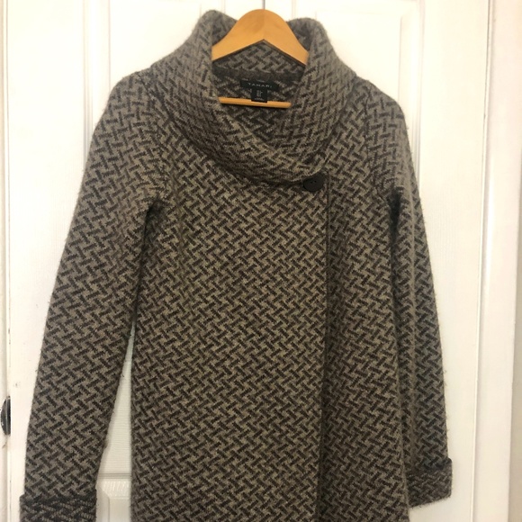 Wool Sweater Wrap Poncho - Picture 1 of 6